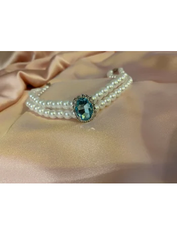 Özel Tasarım Mavi choker