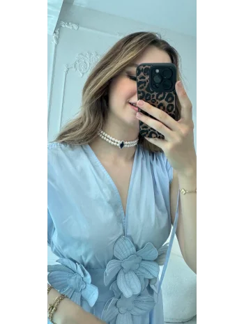 Özel tasarım safir renk choker