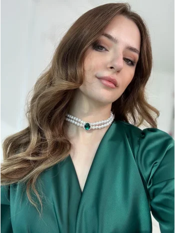 Özel Tasarım Zümrüt choker