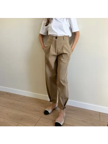 PAÇA DÜĞMELİ MUADİL PANTOLON KAHVERENGİ