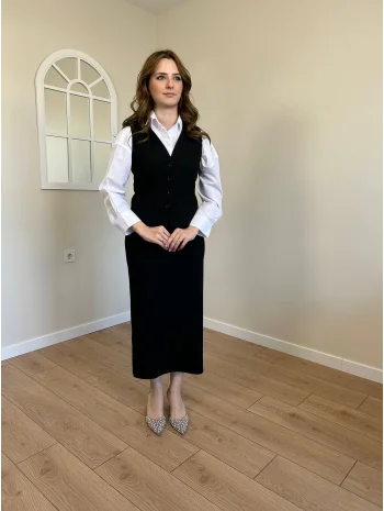 Siyah Yelek Etek Takım