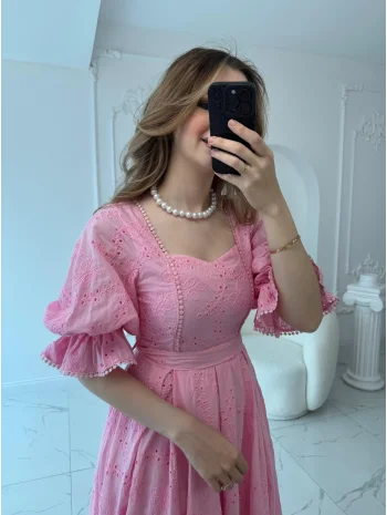 Tek sıra inci kolye Büyük Boy