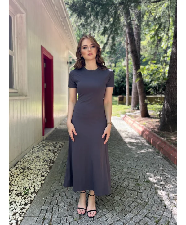 Füme Modal Kumaş Elbise