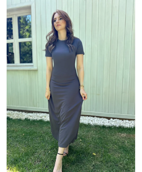 Füme Modal Kumaş Elbise