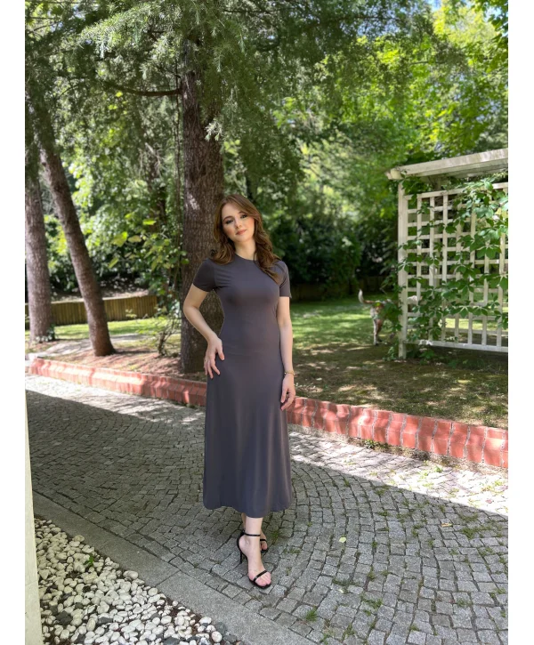 Füme Modal Kumaş Elbise