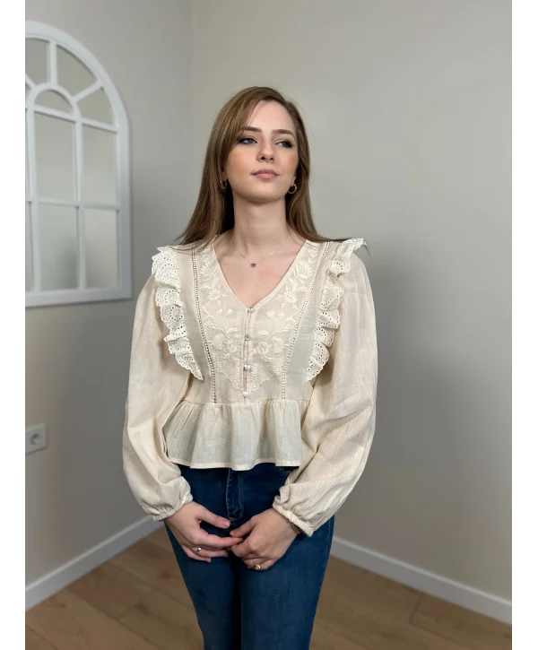Bej Vintage Bluz