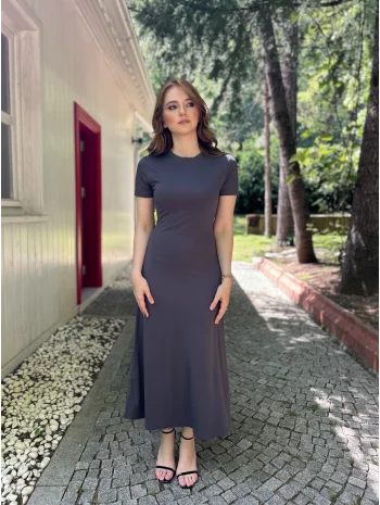 Füme Modal Kumaş Elbise