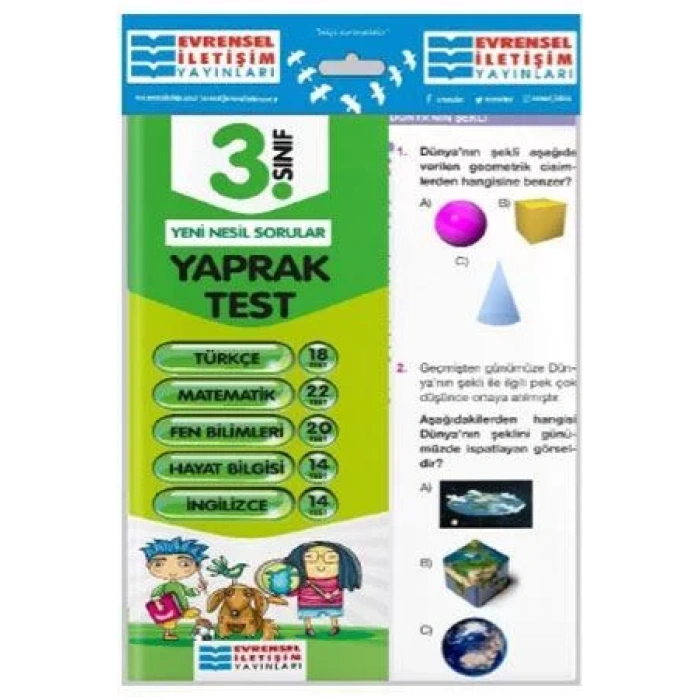 EVRENSEL 3.SINIF TÜM DERSLER YAPRAK TEST