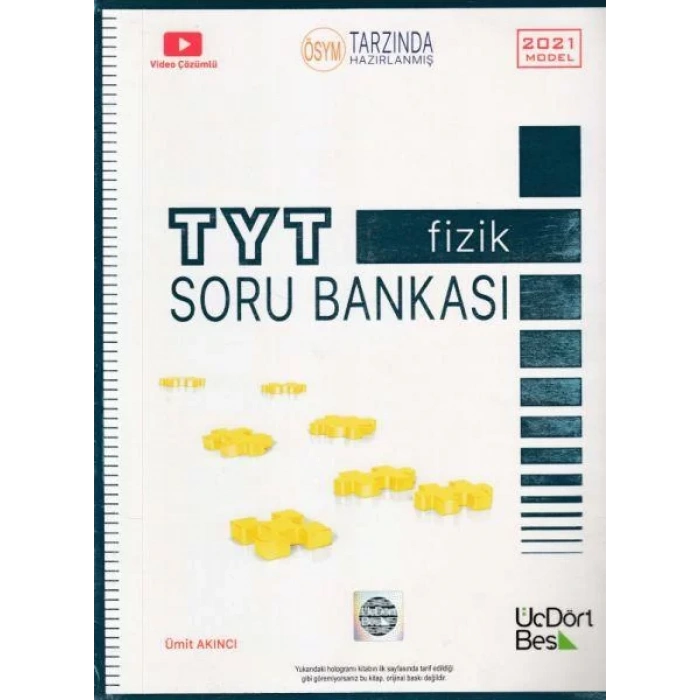 ÜÇDÖRTBEŞ TYT FİZİK SORU BANKASI 2021 MODEL