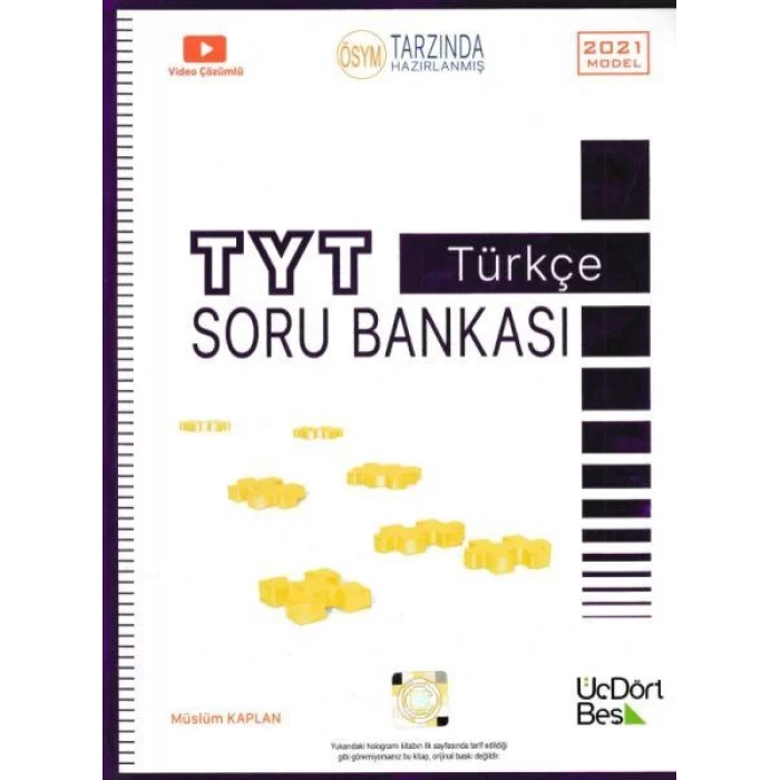 ÜÇDÖRTBEŞ TYT TÜRKÇE SORU BANKASI 2022 MODEL