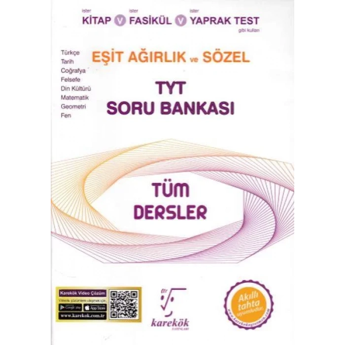 KAREKÖK TYT EŞİT A. SÖZEL TÜMDERSLER SORU BANKASI