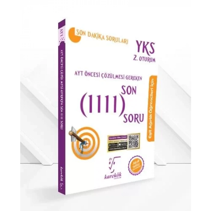 KAREKÖK AYT ÖNCESİ ÇÖZÜLMESİ GEREKEN 1111 EŞİT A.