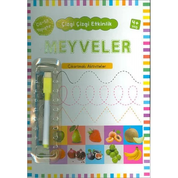 MEYVELER 4+ ÇIKARTMALI ÇİZ SİL YAPIŞTIR - KUKLA
