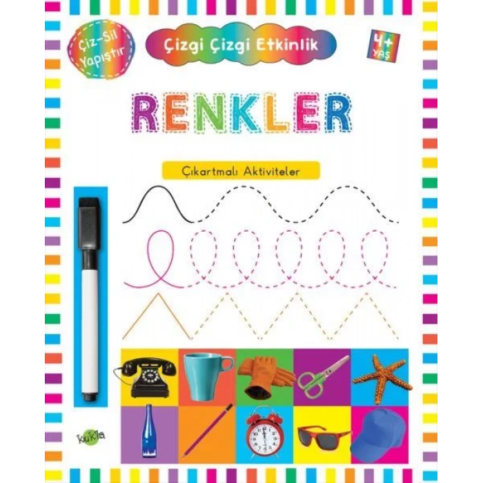 RENKLER 4+ ÇIKARTMALI ÇİZ SİL YAPIŞTIR - KUKLA