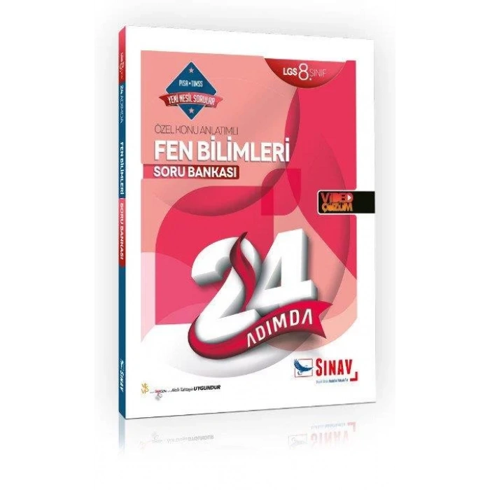 SINAV 8.SINIF 24 ADIMDA FEN BİLGİSİ SORU BANKASI