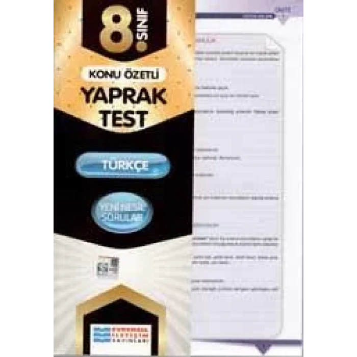 EVRENSEL 8.SINIF TÜRKÇE YAPRAK TEST