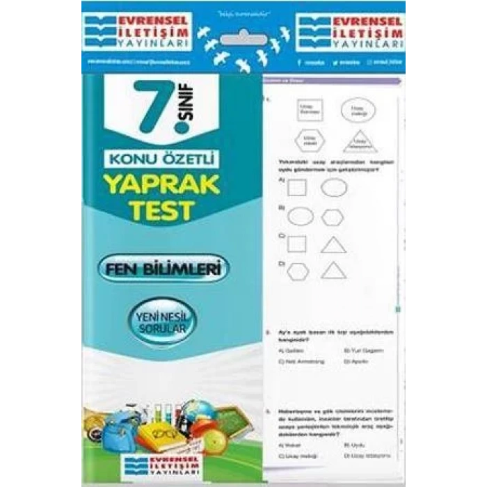 EVRENSEL 7.SINIF FEN BİLİMLERİ YAPRAK TEST