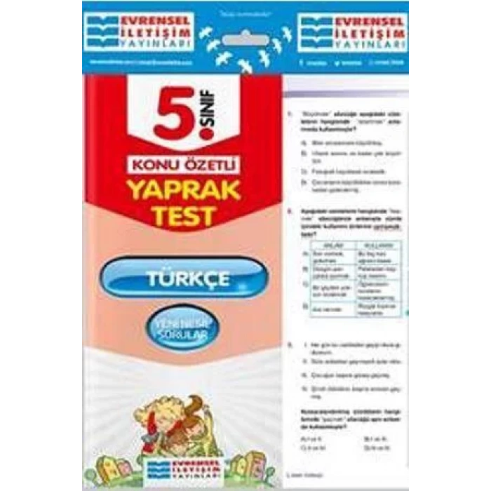 EVRENSEL 5.SINIF TÜRKÇE YAPRAK TEST
