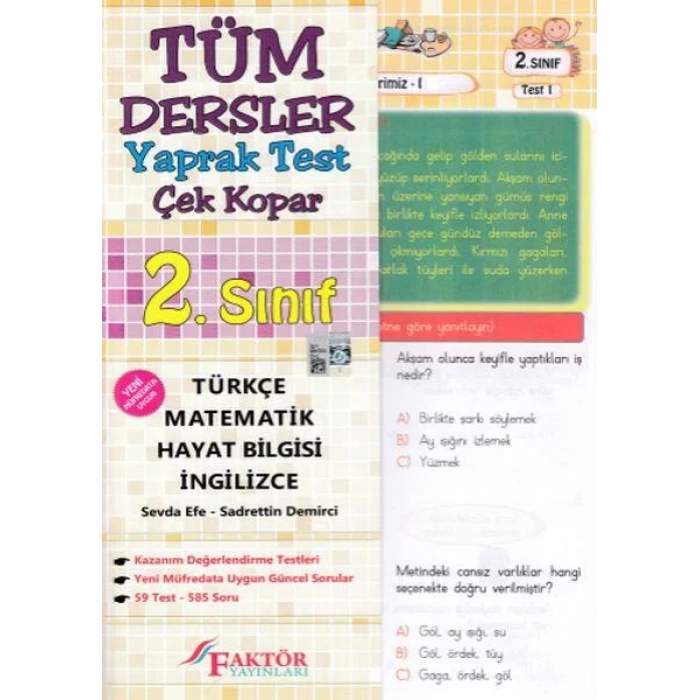 FAKTÖR 2.SINIF TÜM DERSLER YAPRAK TEST