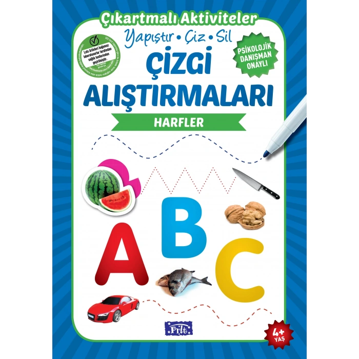 HARFLER ÇİZGİ ALIŞTIRMALARI 4+ - PARILTI