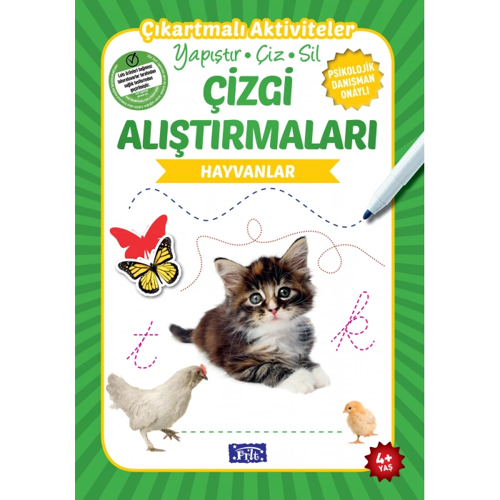 HAYVANLAR ÇİZGİ ALIŞTIRMALARI 4+ - PARILTI