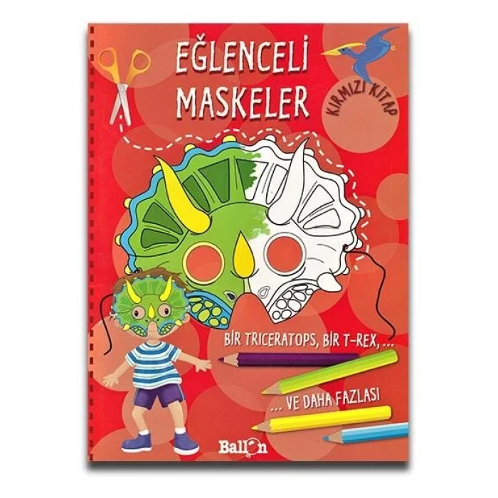 EĞLENCELİ MASKELER KIRMIZI KİTAP - PARILTI