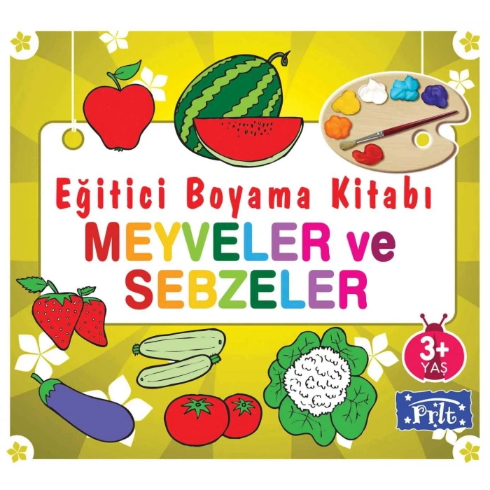 PARILTI EĞİTİCİ BOYAMA MEYVELER SEBZELER