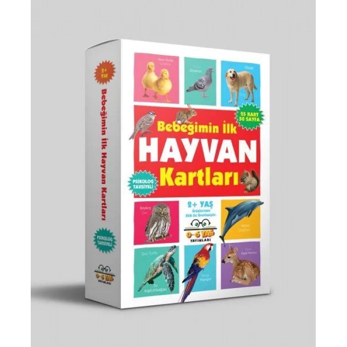 BEBEĞİMİN İLK HAYVAN KARTLARI (25 KART) -