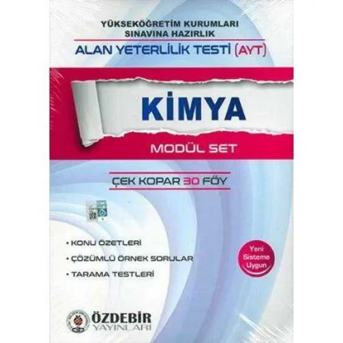 ÖZDEBİR AYT KİMYA MODÜL SET 30 FÖY