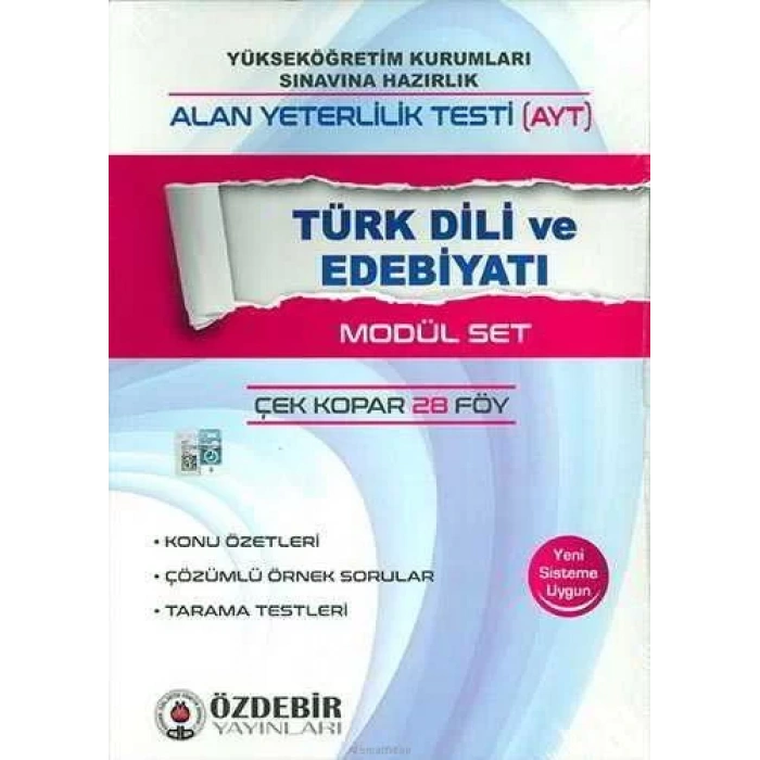 ÖZDEBİR AYT TÜRK DİLİ VE EDEBİYATI MODÜL SET 28 FÖ