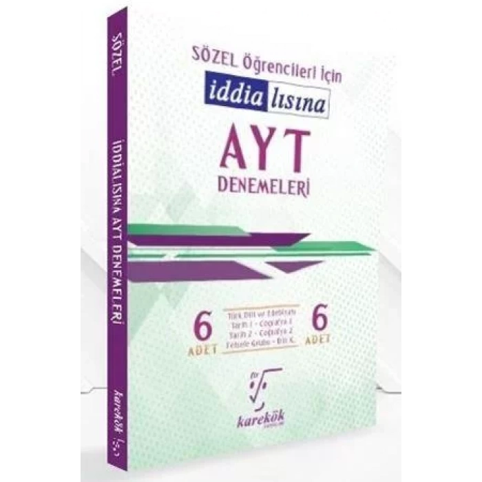 KAREKÖK AYT SÖZEL 6 DENEME