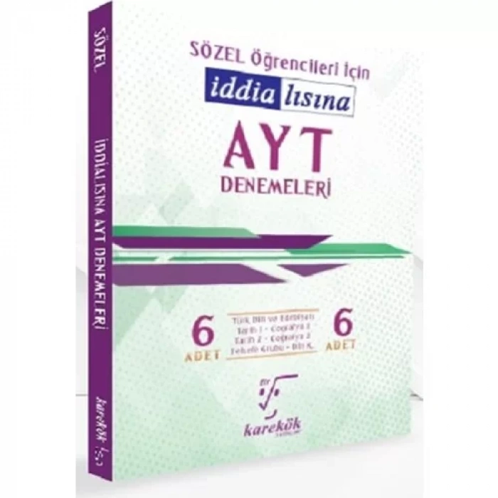 KAREKÖK AYT SÖZEL 6 DENEME