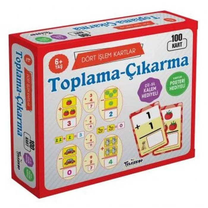 TOPLAMA ÇIKARMA KARTLARI 100 KART (6+ YAŞ) - TELES
