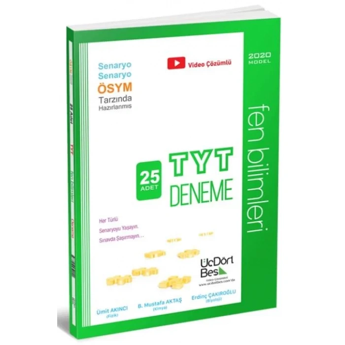ÜÇDÖRTBEŞ TYT FEN BİLİMLERİ 25Lİ DENEME 2021