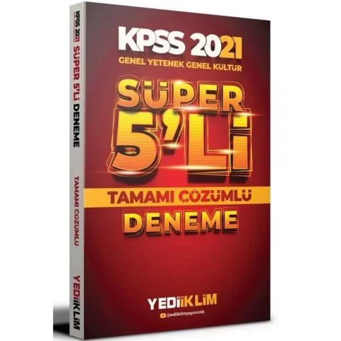 YEDİİKLİM KPSS 2021 SÜPER 5 DENEME