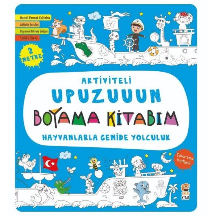 AKTİVİTELİ UPUZUN BOYAMA KİTABIM HAYVANLAR
