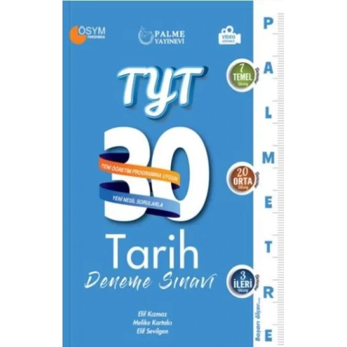 PALME TYT TARİH 30 DENEME PALMETRE VİDEO ÇÖZ.