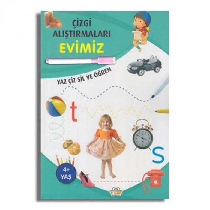 EVİMİZ ÇİZGİ ALIŞTIRMALARI YAZ SİL - 0-6 YAŞ