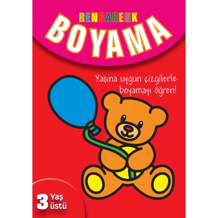 RENGARENK BOYAMA KIRMIZI KİTAP 3 YAŞ - PARILTI