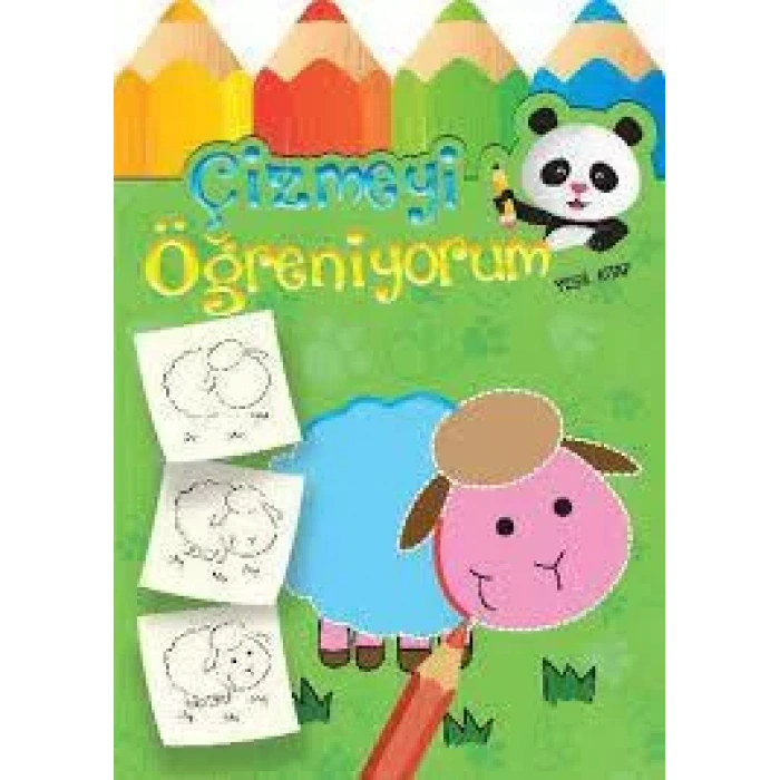 PARILTI ÇİZMEYİ ÖĞRENİYORUM YEŞİL KİTAP