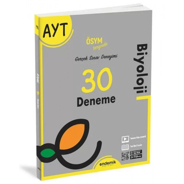 ENDEMİK AYT BİYOLOJİ 30 LU DENEME