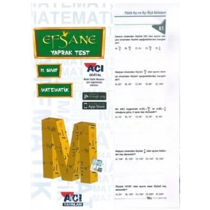 AÇI 11.SINIF MATEMATİK YAPRAK TEST