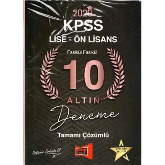YARGI KPSS LİSE ÖNLİSANS ÇÖZÜMLÜ 10 DENEME 2020