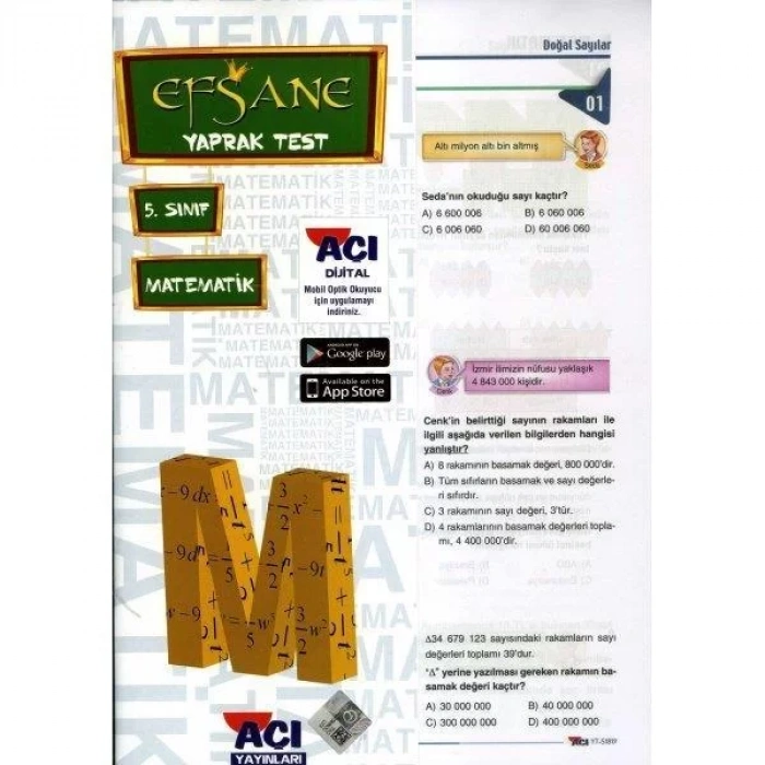 AÇI 5.SINIF MATEMATİK YAPRAK TEST
