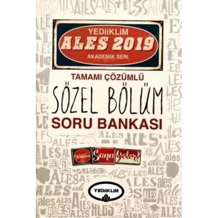 YEDİİKLİM ALES SÖZEL SORU BANKASI 2019 (ÇÖZÜMLÜ)