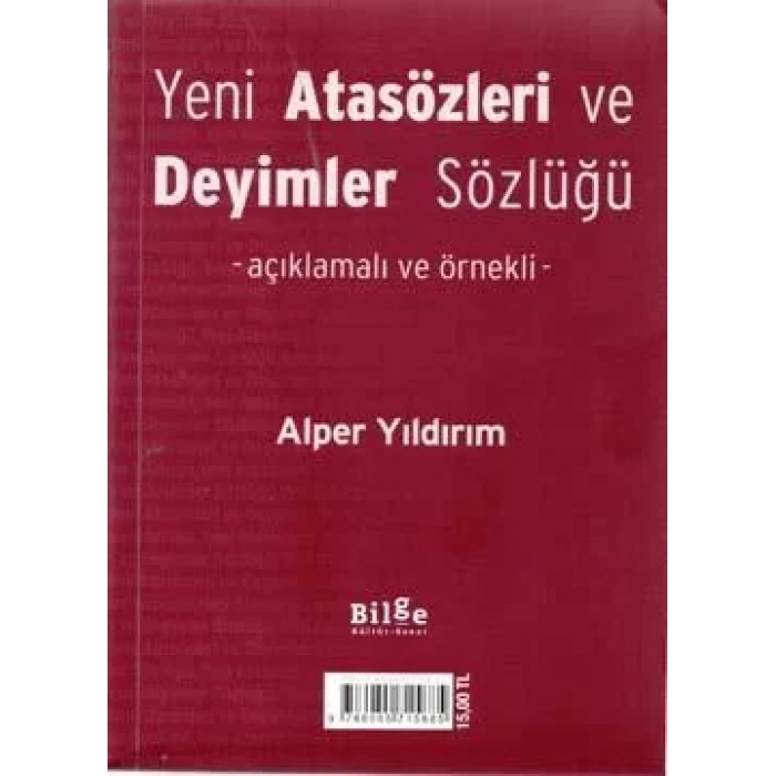 BİLGE KÜLTÜR ATASÖZLERİ VE DEYİMLER SÖZLÜĞÜ
