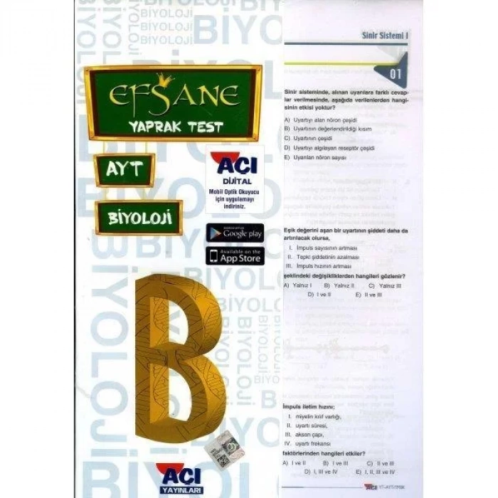 AÇI AYT BİYOLOJİ YAPRAK TEST