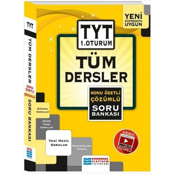 EVRENSEL TYT TÜM DERSLER KONU ÖZETLİ SORU BANKASI