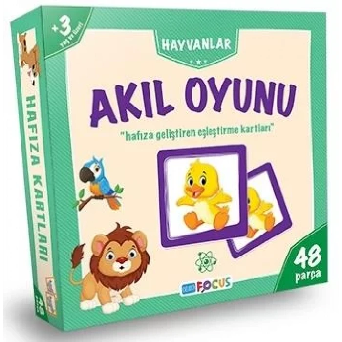 AKIL OYUNU HAYVANLAR HAFIZA KARTLARI - BLUE FOCUS