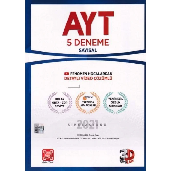 3D AYT SAYISAL 5 DENEME